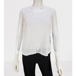 Evolution & Creation Women's White, Scoop neck, Stretch, Tank top, Size: Large